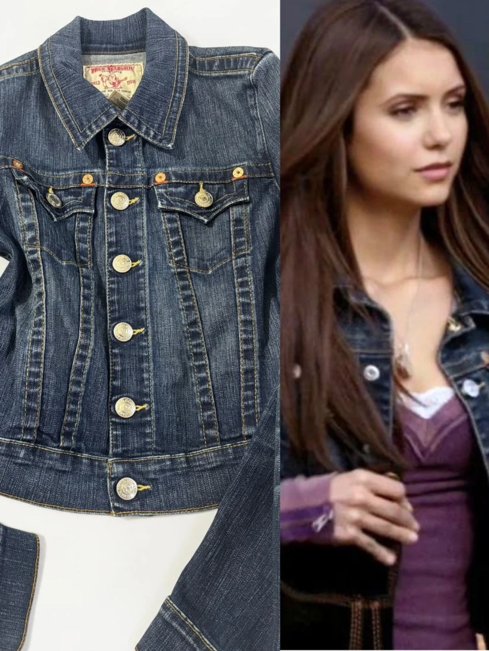 True Religion Jean Jacket ASO Elena Gilbert The Vampire Diaries Late 2000s S